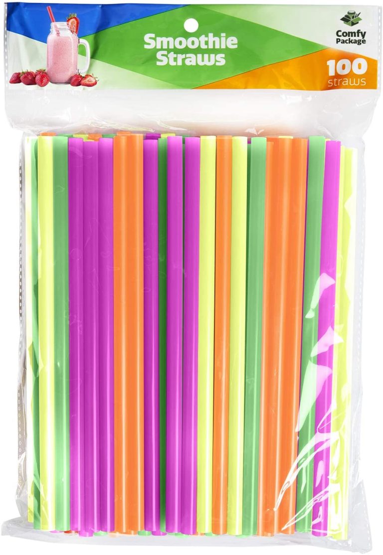 8.5″ High Assorted Colors Plastic Straws