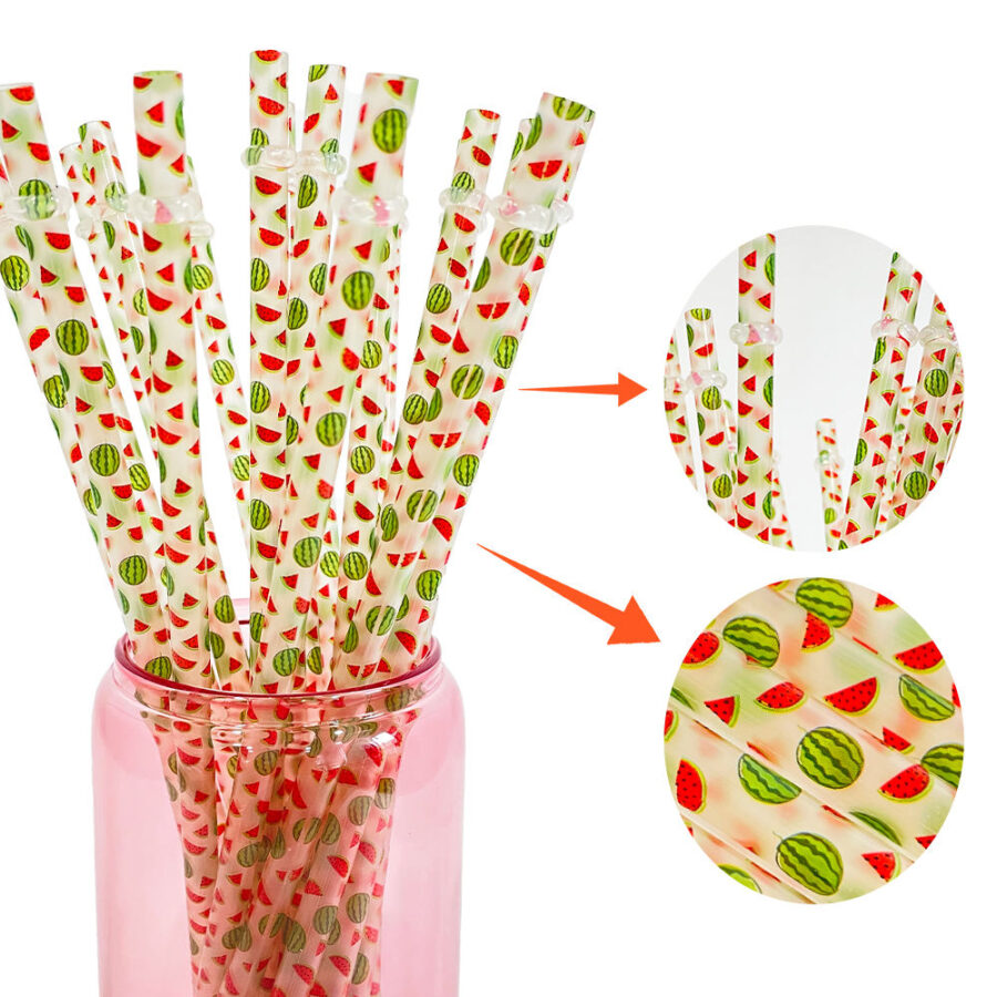 reusable plastic drinking straws