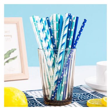paper drinking straws with logo