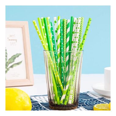 paper drinking straws with logo