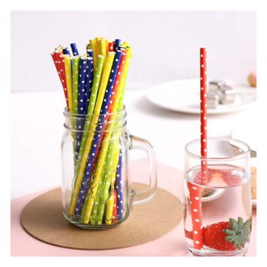 paper drinking straws with logo