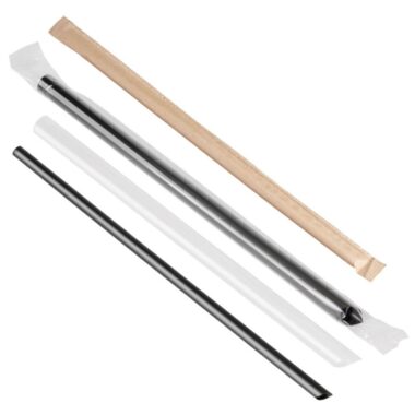 Colorful disposable plastic drinking straws