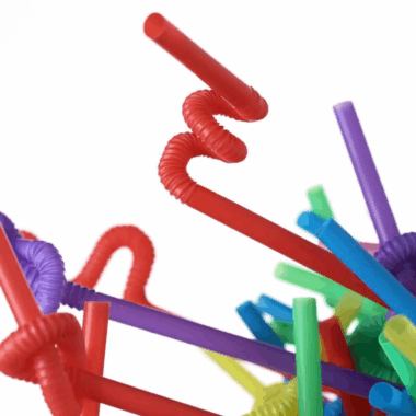 flexible plastic drinking straws