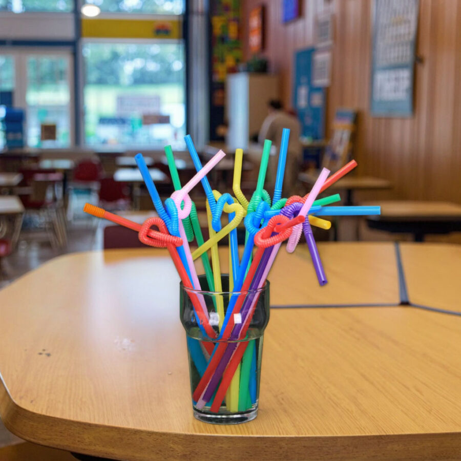 flexible plastic drinking straws