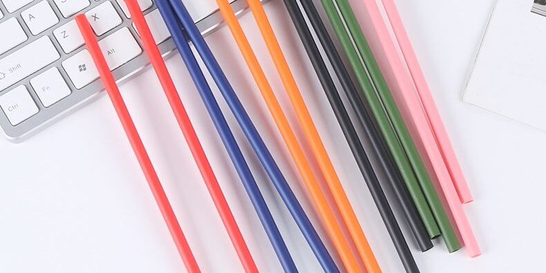 PLA straws with printed logo