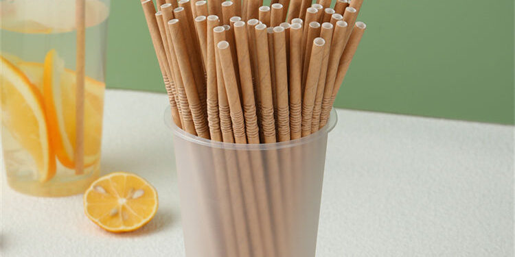 White party rainbow paper straws