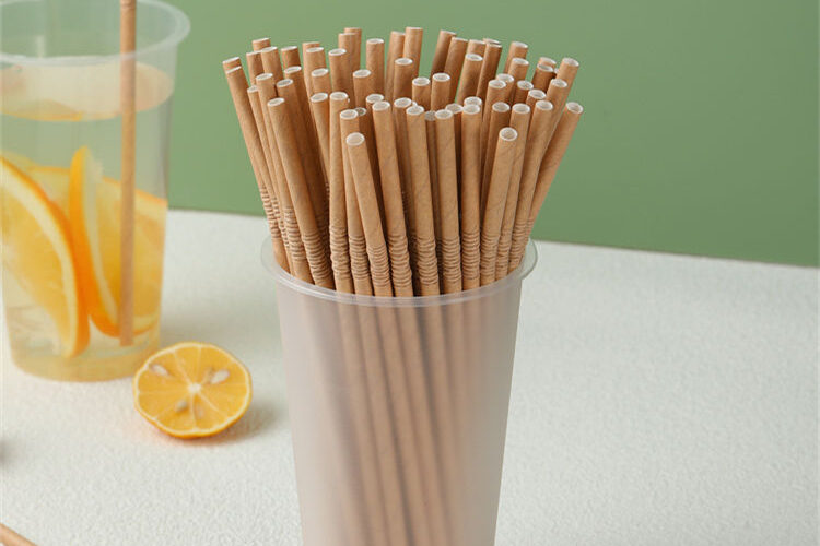 White party rainbow paper straws