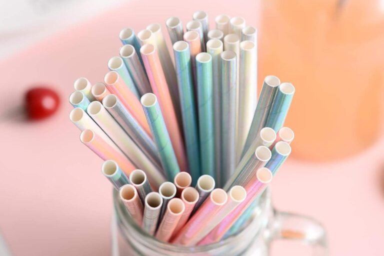 wrapped recycled kraft paper straws