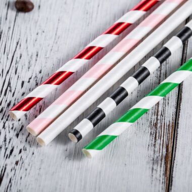 Biodegradable colorful paper straws