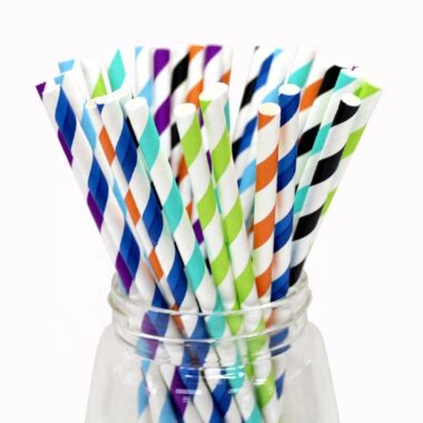 Biodegradable colorful paper straws