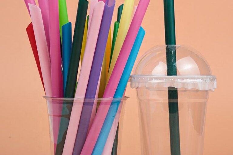 colorful boba plastic straws