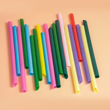 colorful boba plastic straws