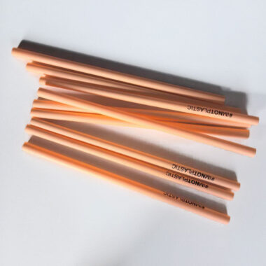 Orange biodegradable PLA straw