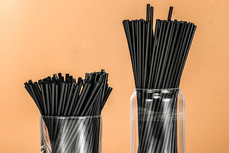 black bubble tea plastic straws