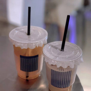 black bubble tea plastic straws