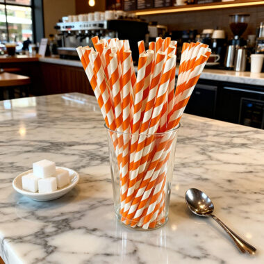 biodegradable coffee and tea paper straws