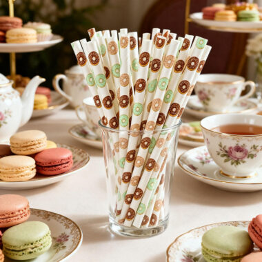 biodegradable coffee and tea paper straws