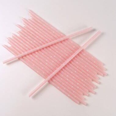Pink biodegradable PLA straws