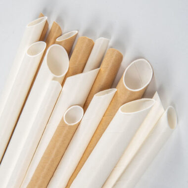 Colored striped paper straws