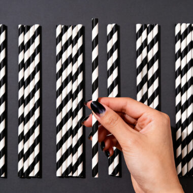 Custom printed biodegradable paper straws