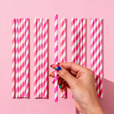 Custom printed biodegradable paper straws
