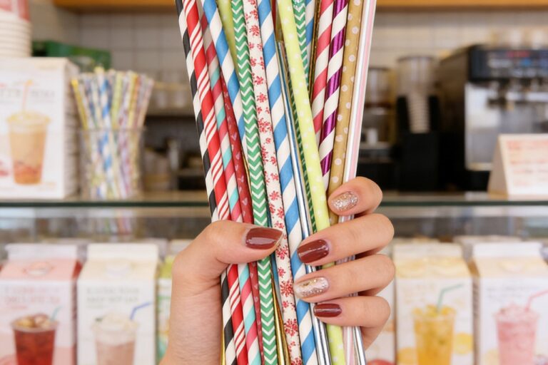 Custom printed biodegradable paper straws