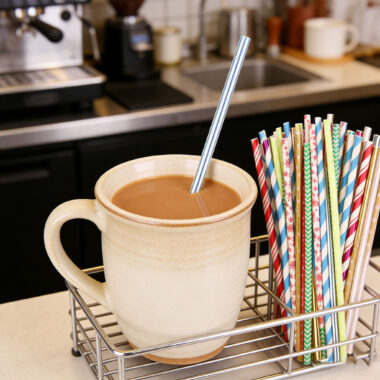 Custom printed biodegradable paper straws