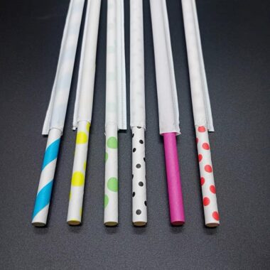 Biodegradable colorful paper straws