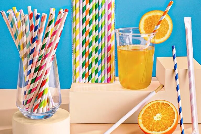 Biodegradable colorful paper straws